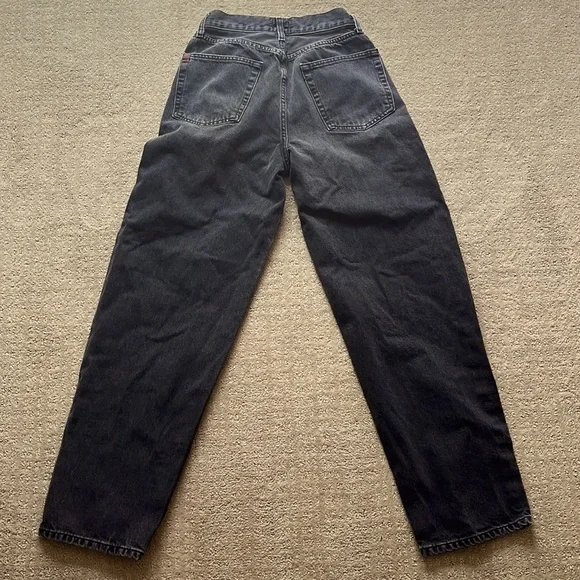 Urban outfitters black distressed jeans, high rise baggy,size 27 - Picture 3 of 3